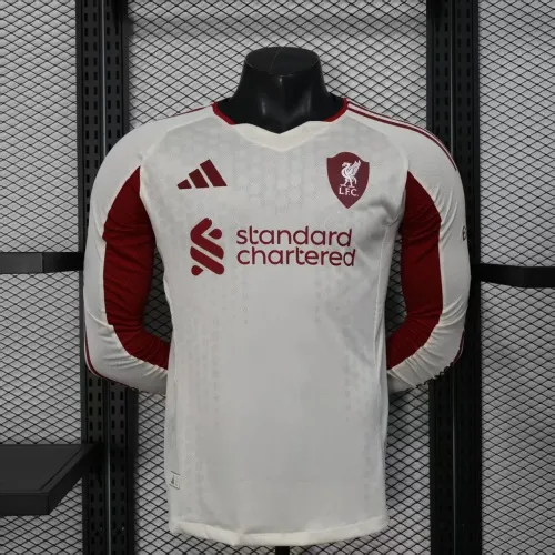 2025/2026 Long Sleeve Player Version Liverpool Away Football Shirt 1:1 Thai Quality