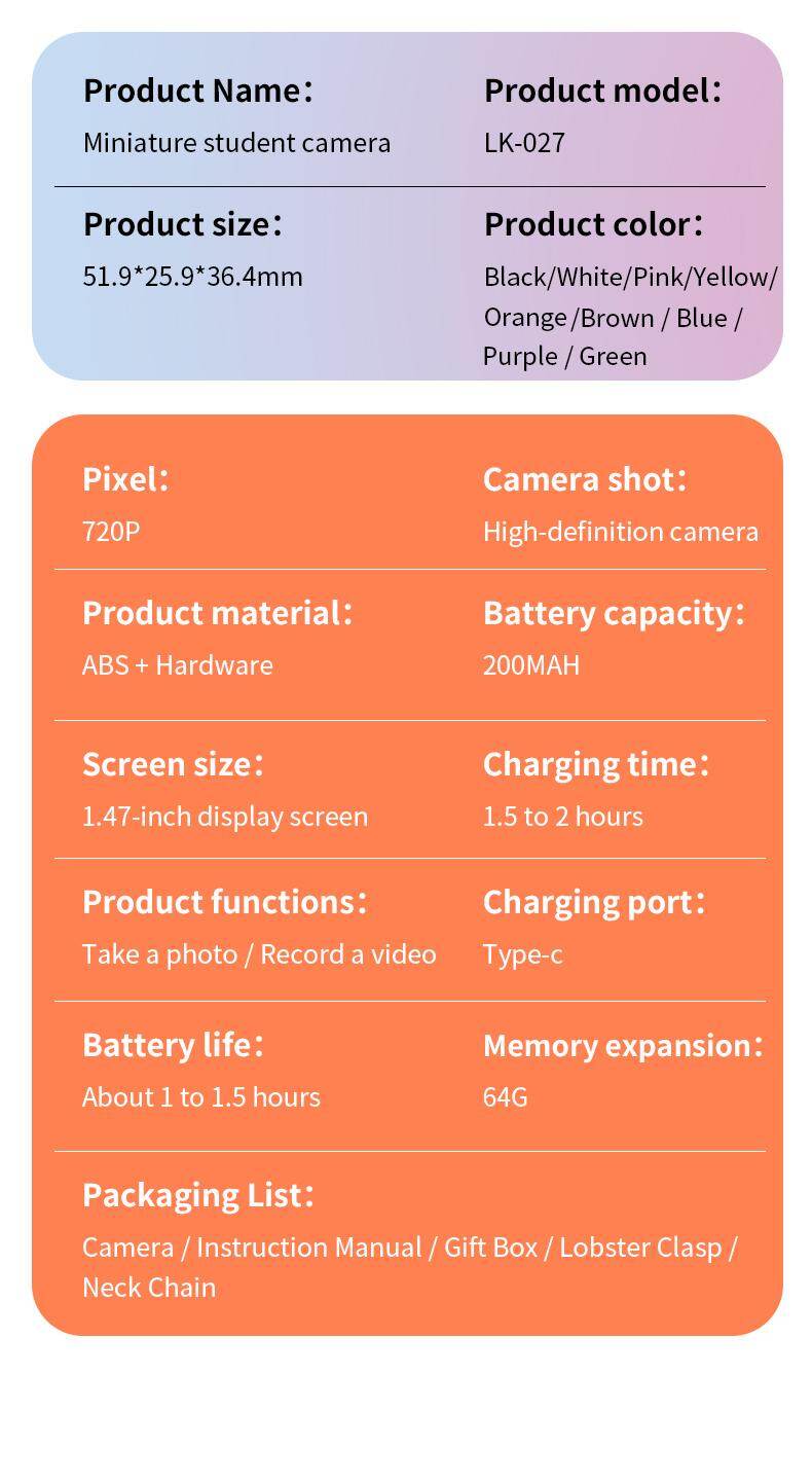 Mini Digital Camera with 1.47 in LCD Screen 1080P Feel of Old 90s Photographs, Keychain Size, Birthday Gifts,Christmas Gifts