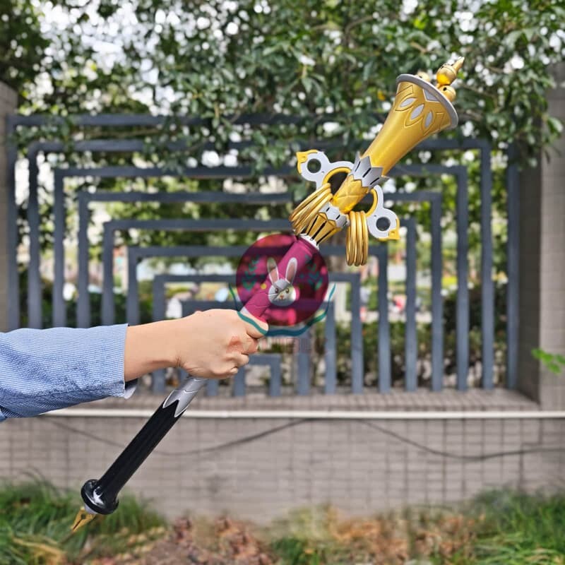 Azuiblc ゼンゼロ リュシア コスプレ 杖 ステッキ 80CM 鈴が鳴る 武器