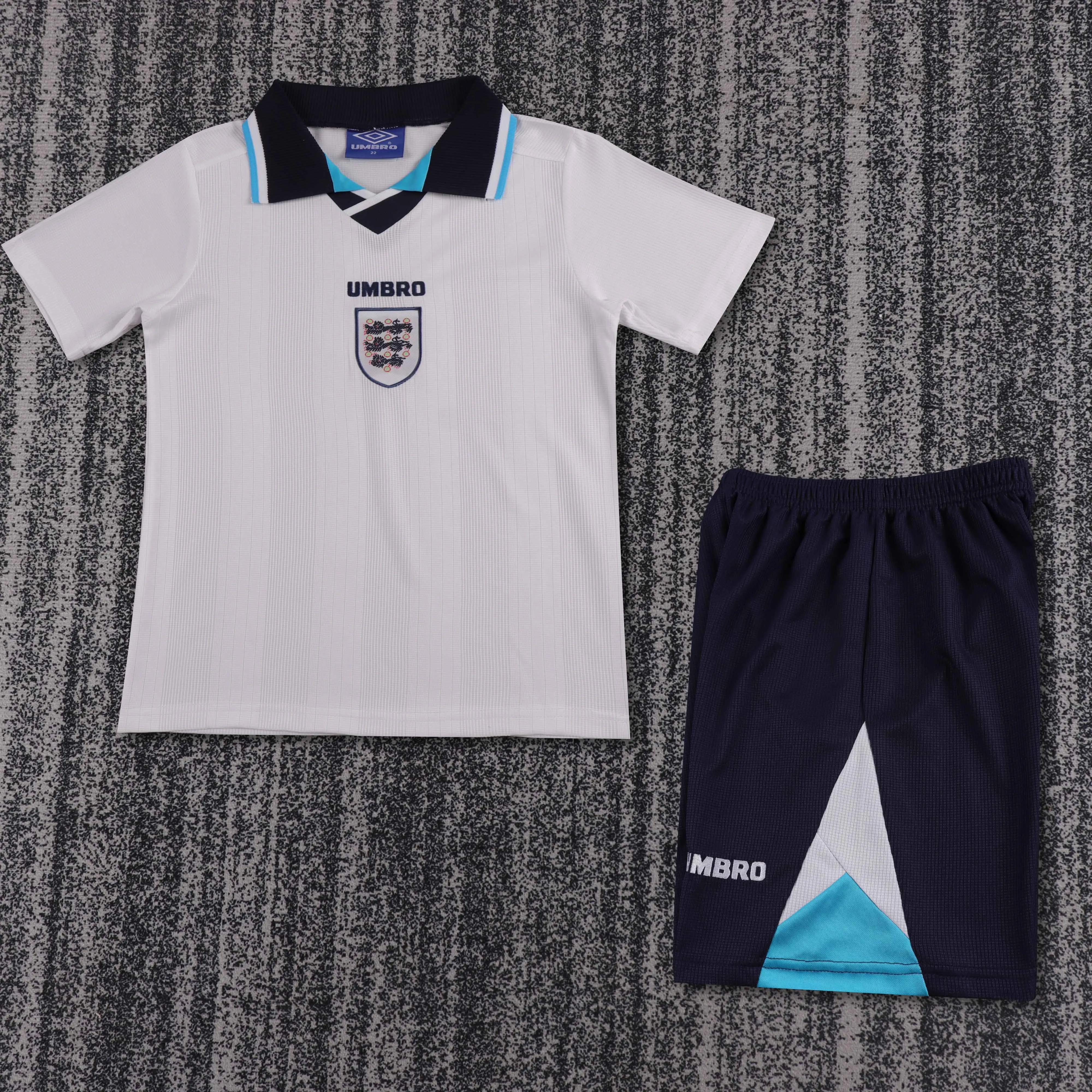 1996 Retro England Home Football Shirt 1:1 Thai Quality Kids Size