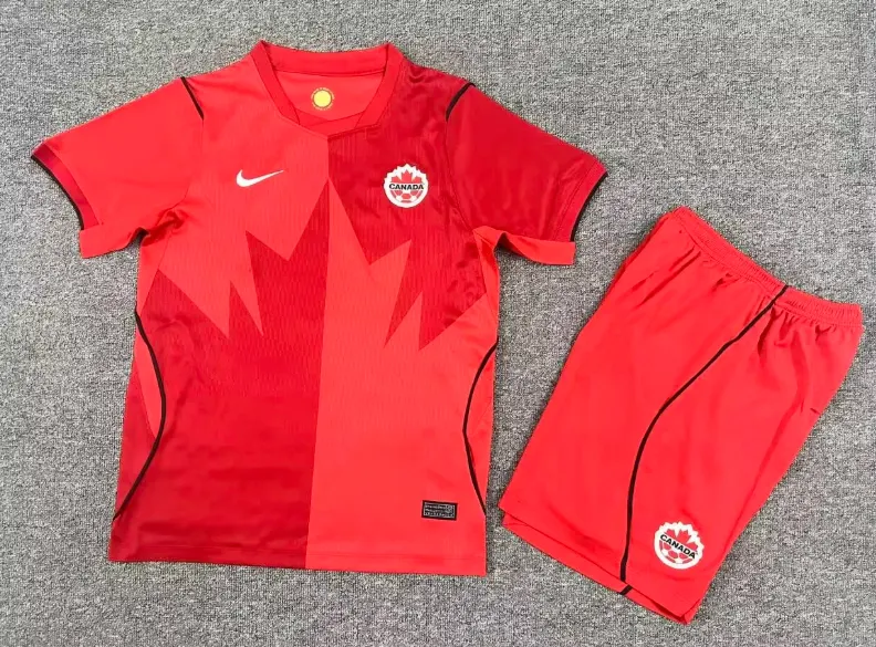 2026 Canada National Team Home Football Jersey 1:1 Thai Quality Kids Size