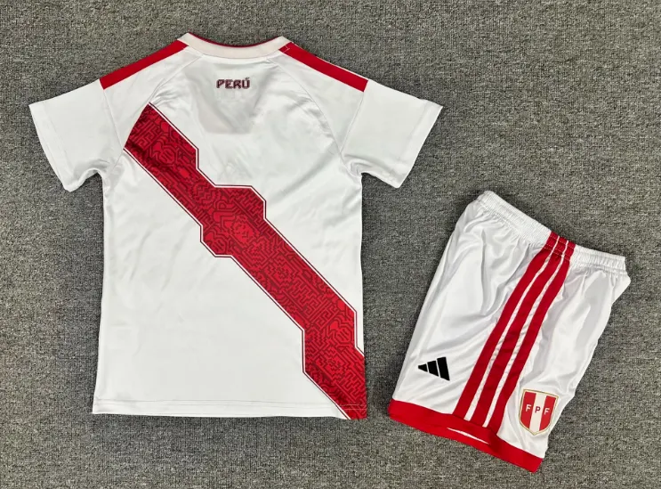 2026 Peru National Team Home Football Shirt 1:1 Thai Quality Kids Size