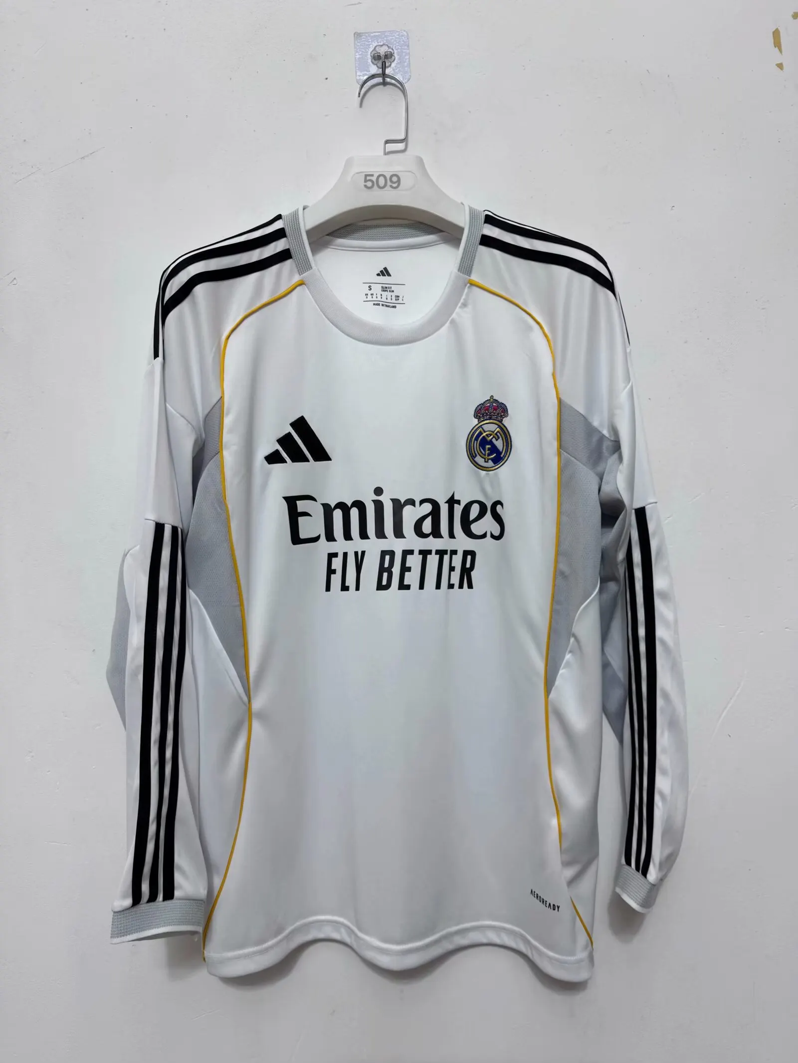 2025/2026 Long Sleeves Real Madrid Home Football Jersey 1:1 Thai Quality
