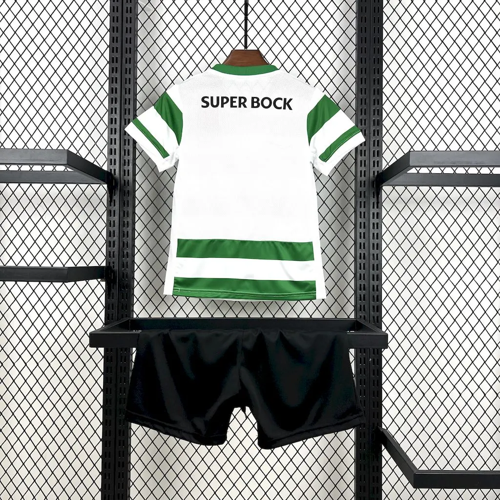 2025/2026 Sporting Lisbon Home Football Jersey Shirt 1:1 Thai Quality Kids Size