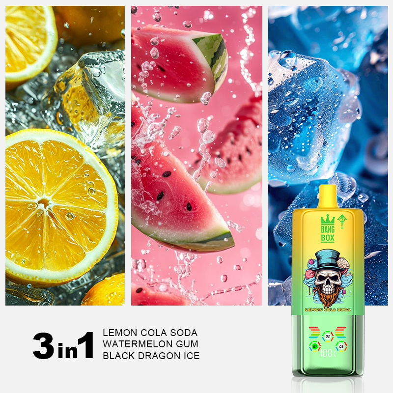 BANGBOX 80K Př&iacute;chuť 11 citronov&aacute; cola soda melounov&aacute; žv&yacute;kačka ledov&yacute; black dragon