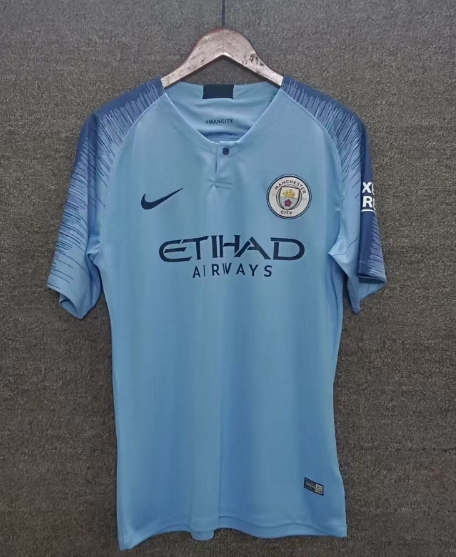2018-2019 Retro Manchester City Thuis Voetbalshirt 1:1 Thaise kwaliteit