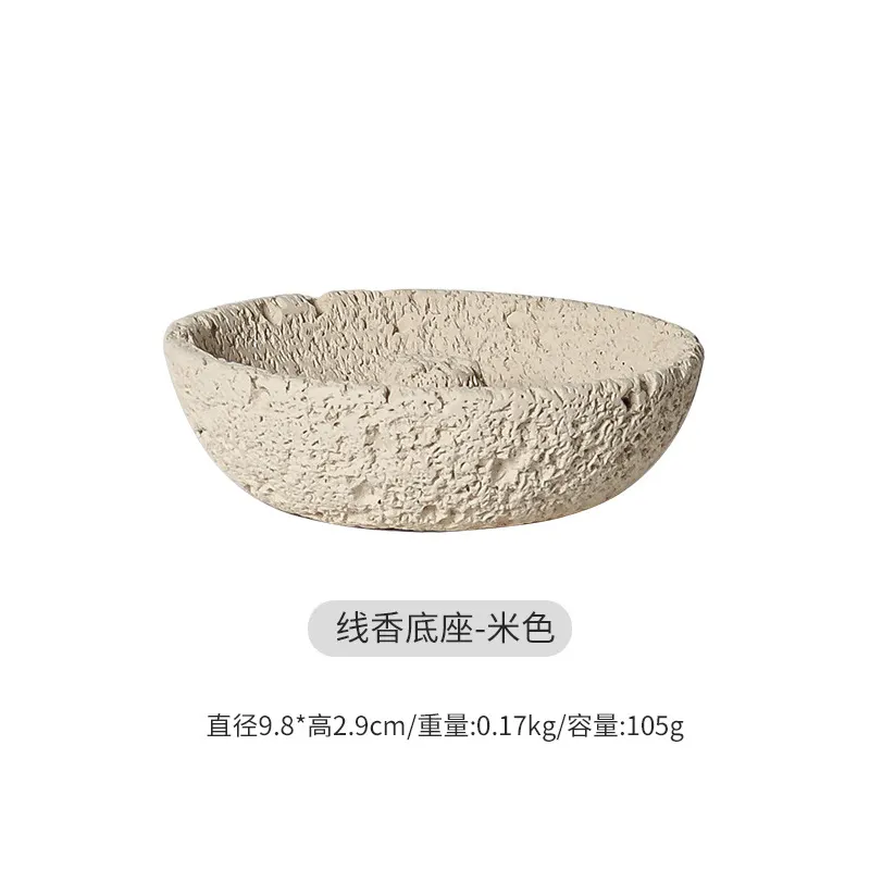 Cement Cross-Border Wabi-Sabi Style Incense Holder Simple Incense Burner Home Indoor Modern Plug-In Incense Base Decoration Ornaments 12