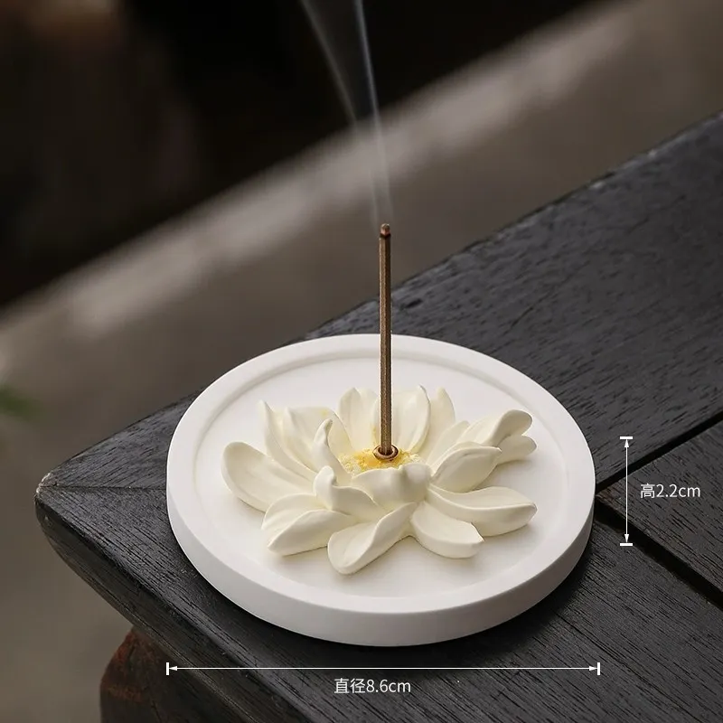 New Creative Home Indoor Incense Burner Incense Lotus Incense Holder Incense Base Purifying Air Tea Table Aromatherapy Ornaments 9