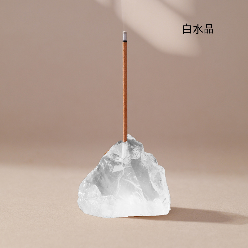 Natural White Pink Amethyst Raw Stone Incense Insert Crystal Ore for Buddha Incense Burner Incense Holder Diffuser Stone Base Wholesale