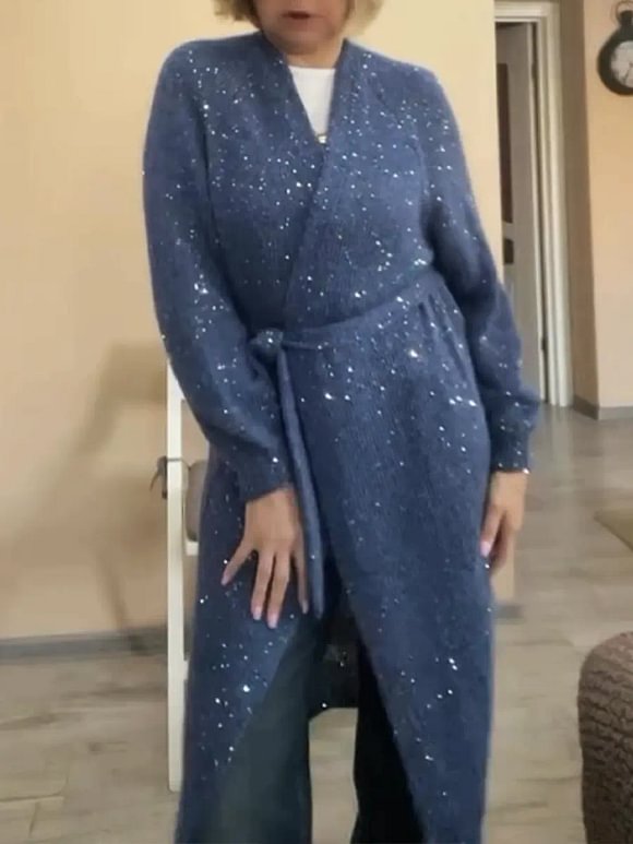Women's Sparkly Sequined Cardigan