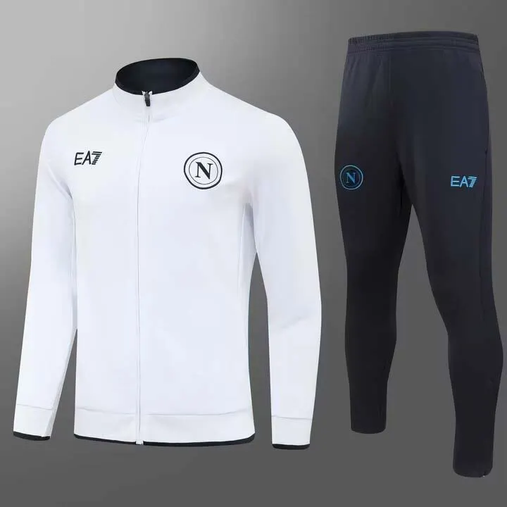 2024 Napoli  Long Zipped Jacket white Football Shirt 1:1 Thai Quality Set