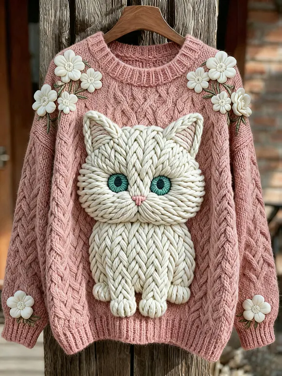 Women's Cat Knitted Sweater