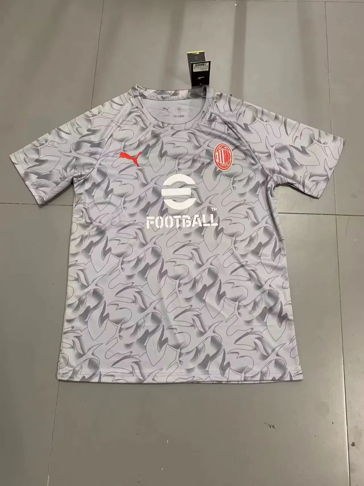 2025/2026 AC Milan Pre-match Training Uniforms Grey Football Jersey 1:1 Thai Quality
