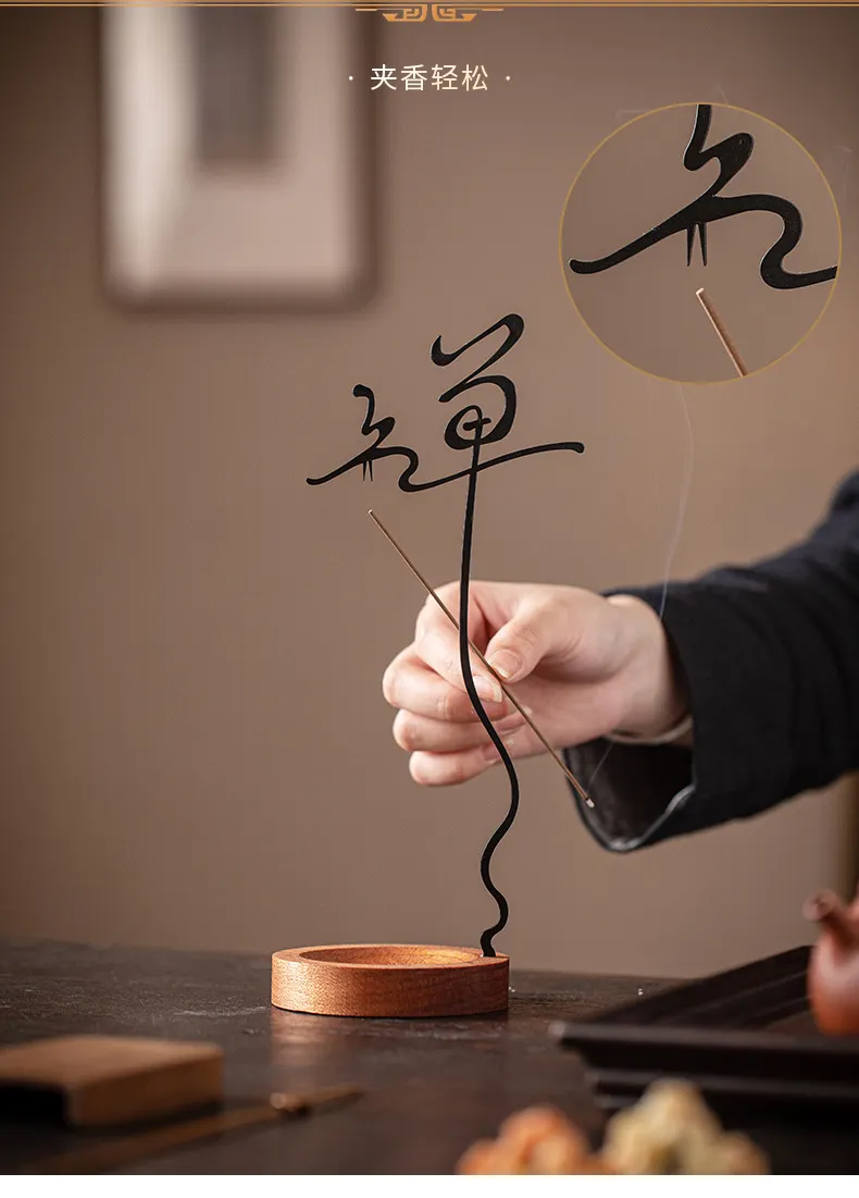 Zen Incense Base Incense Burner Upside-Down Incense Holder Home Indoor Tea Room Incense Insert Living Room Aromatherapy Stove Ornaments 26