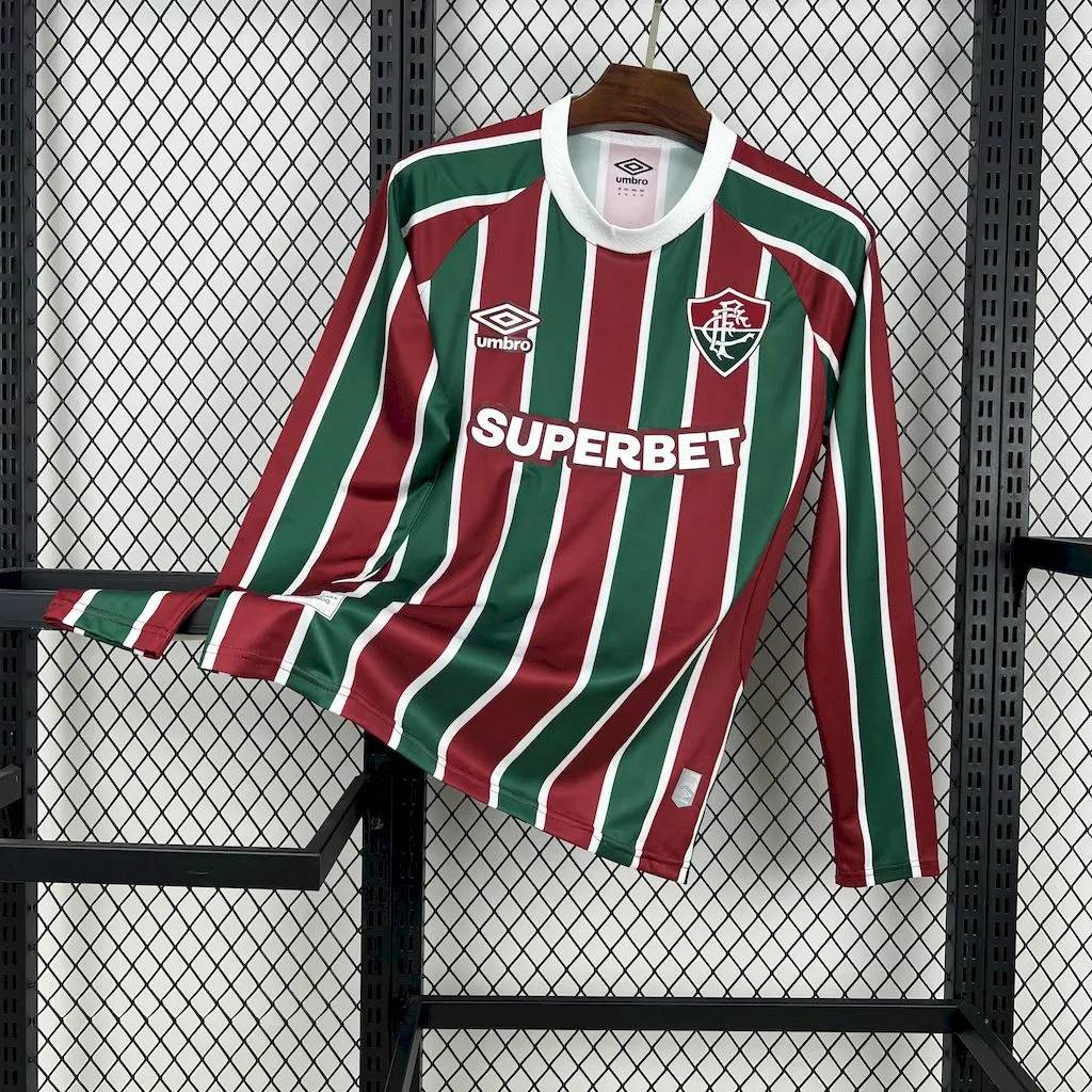 2025/2026 Long Sleeves Fluminense Home Football Jersey 1:1 Thai Quality
