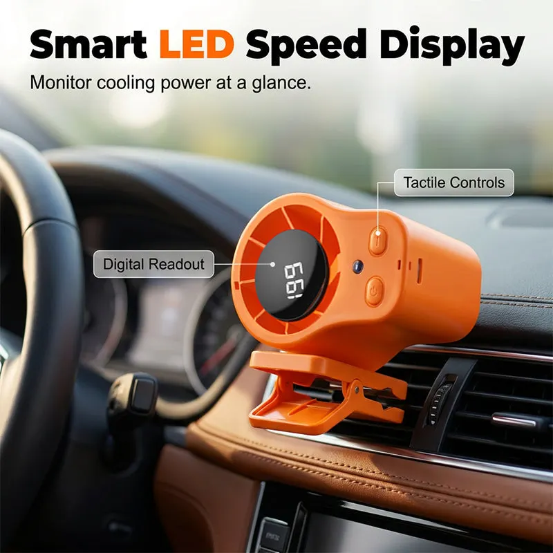 Portable turbo fan in orange