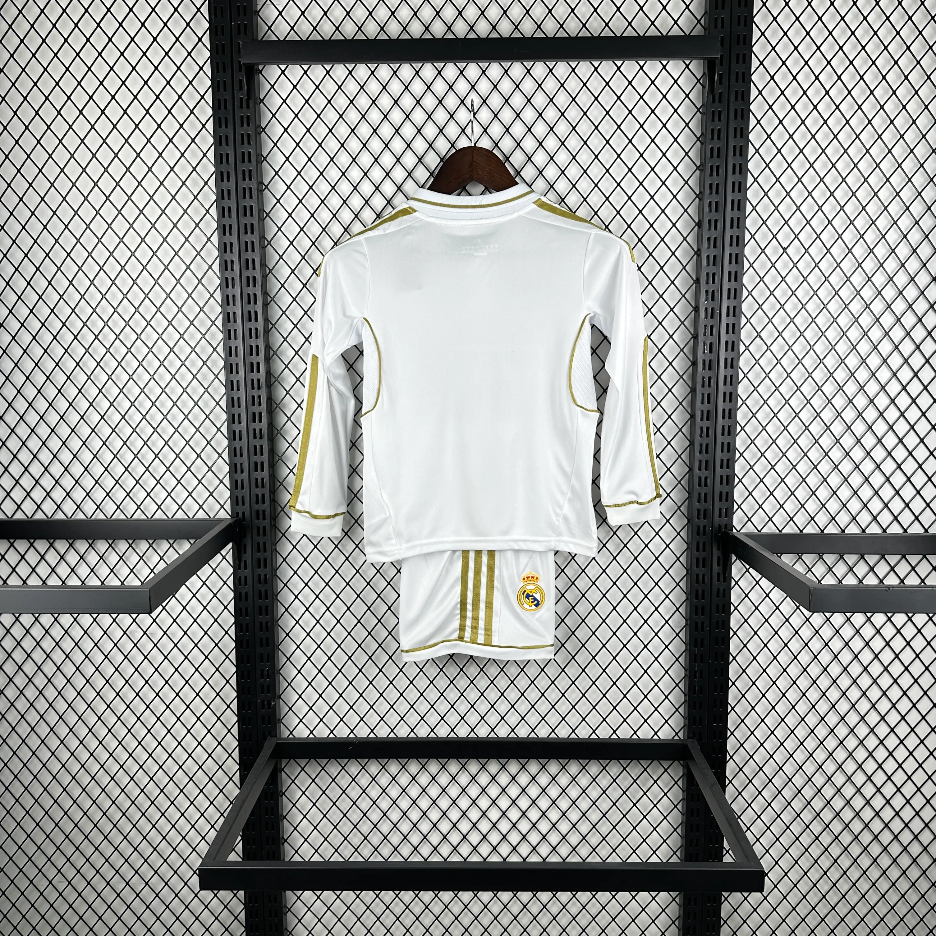 2011/2012 Retro Long Sleeve Real Madrid Home Football Shirt 1:1 Thai Quality Kids Size