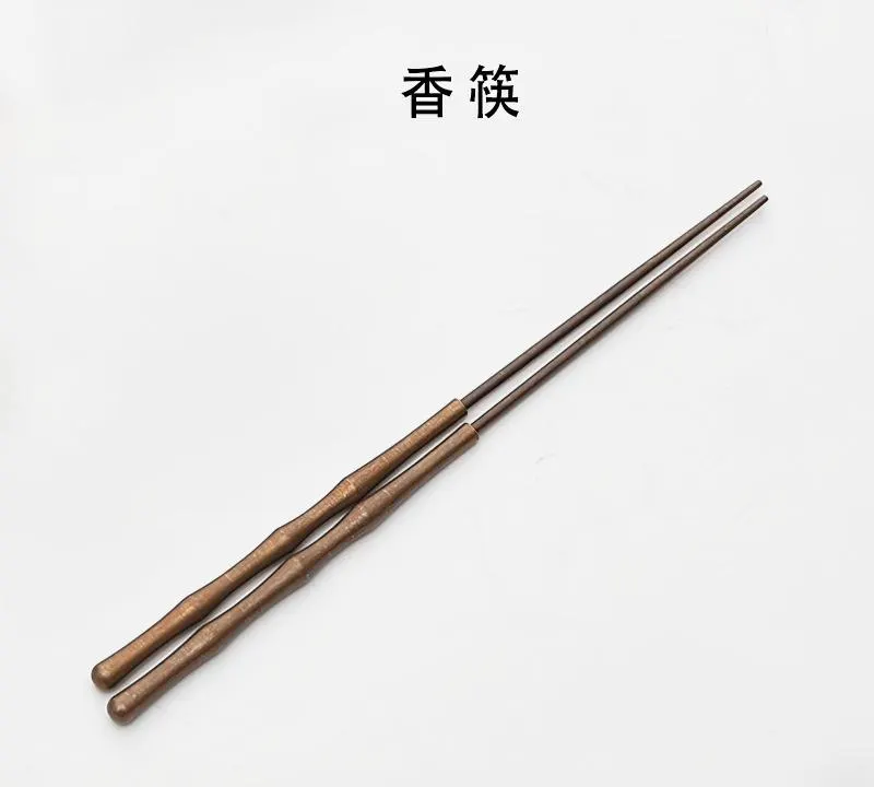 Vintage Style Incense Ceremony Kit - 6 Essential Copper Tools & Organizer 8