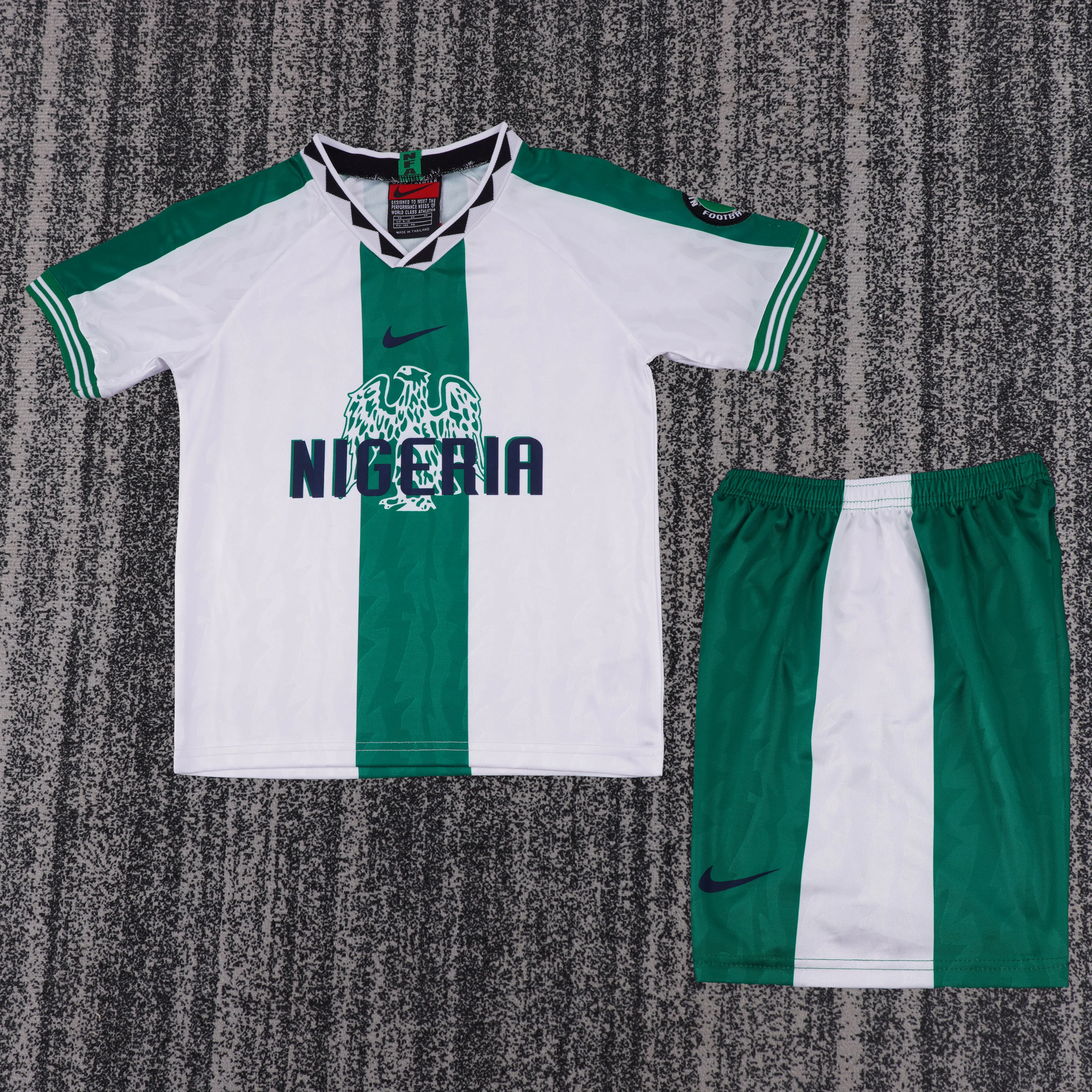 1996 Retro Nigeria National Team Away Football Jersey 1:1 Thai Quality Kids Size