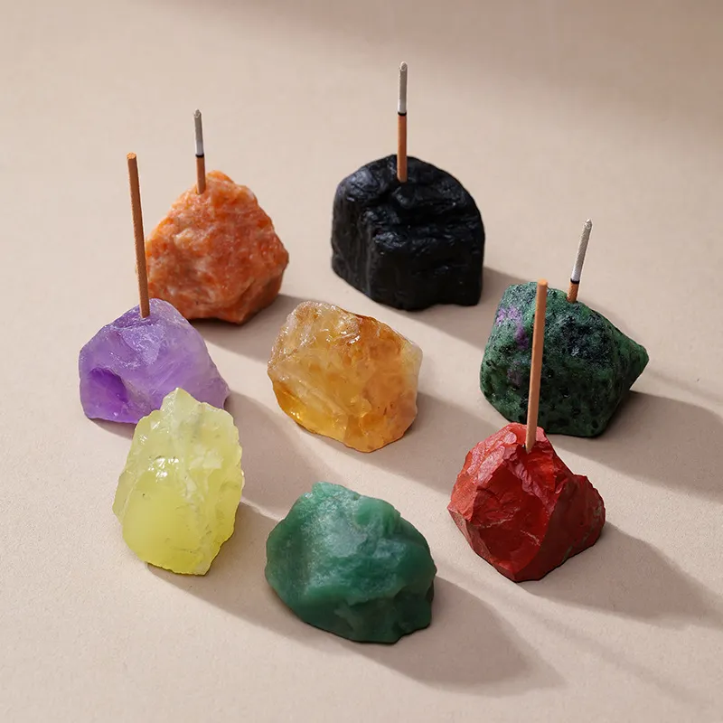 Natural White Pink Amethyst Raw Stone Incense Insert Crystal Ore for Buddha Incense Burner Incense Holder Diffuser Stone Base Wholesale 21
