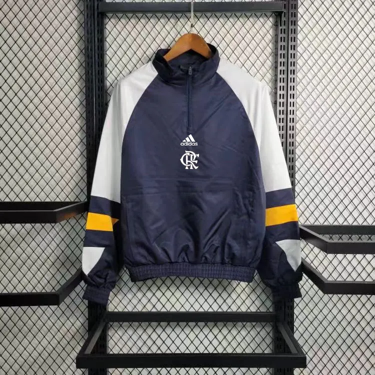 2023 Flamengo CasuaI Windbreaker(Navy-blue)Soccer Jersey 1:1 Thai Quality