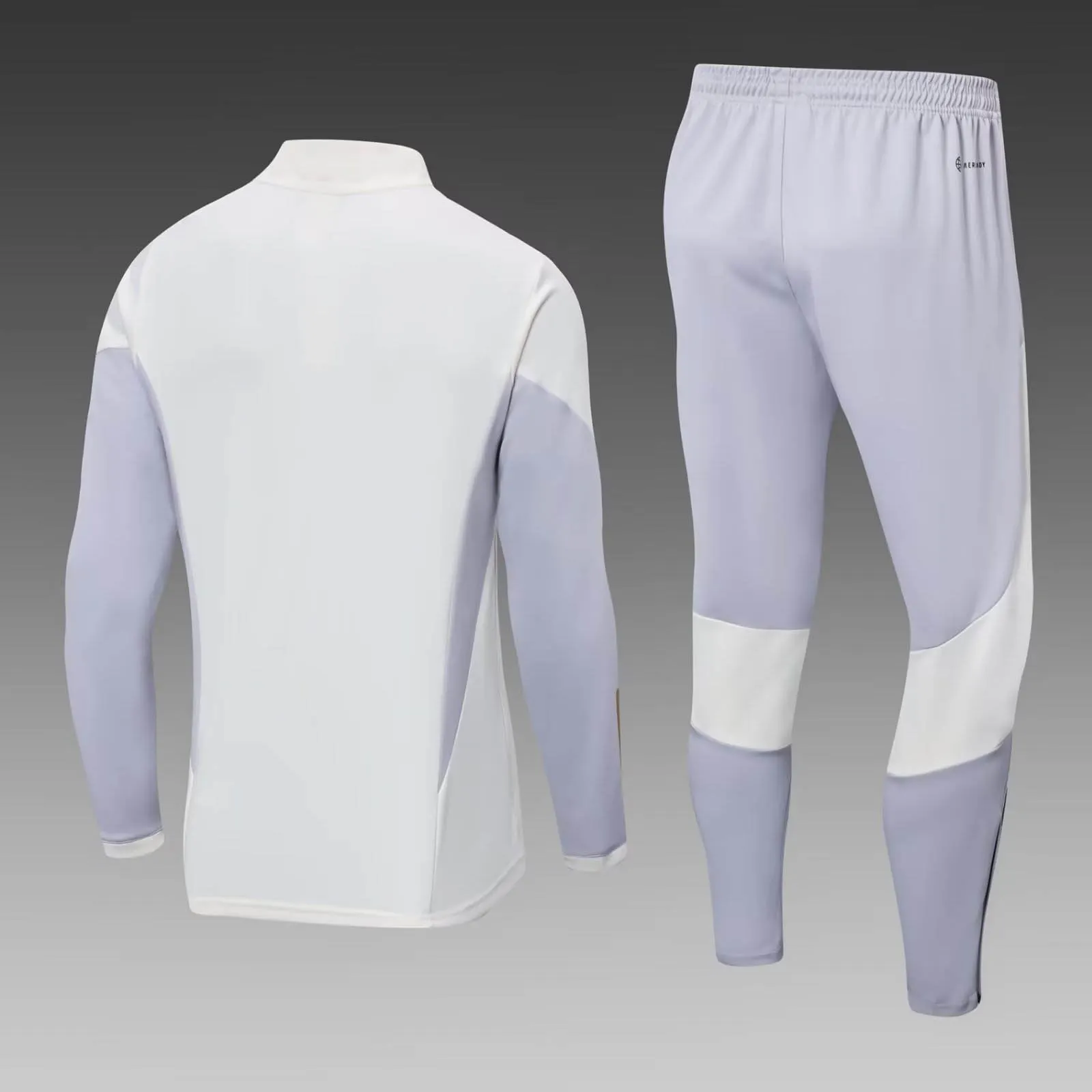 2022 Algeria National Team Half-Pull Training Suit White Shirt Set